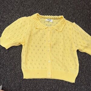 Double Zero Yellow Knit Cardigan
